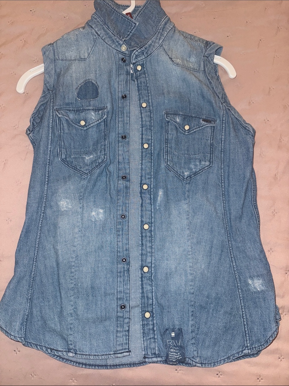 G-Star Restored Denim Shirt - Light Blue